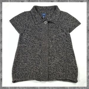 Grey IZOD Short Sleeve Sweater Size Small